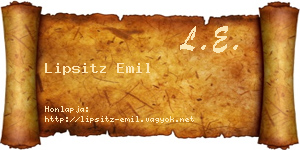 Lipsitz Emil névjegykártya
